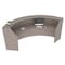 Linea Italia Curved Reception Desk with Counter, 2 Units, 124 inW x 49 inD, Ash ZUD296 - alternate 6